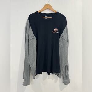 Harley Davidson Upcycled Reworked Flannel Shirt Large Oversized